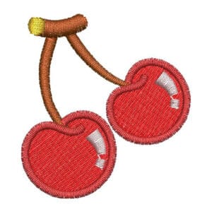 Embroidered Cherries